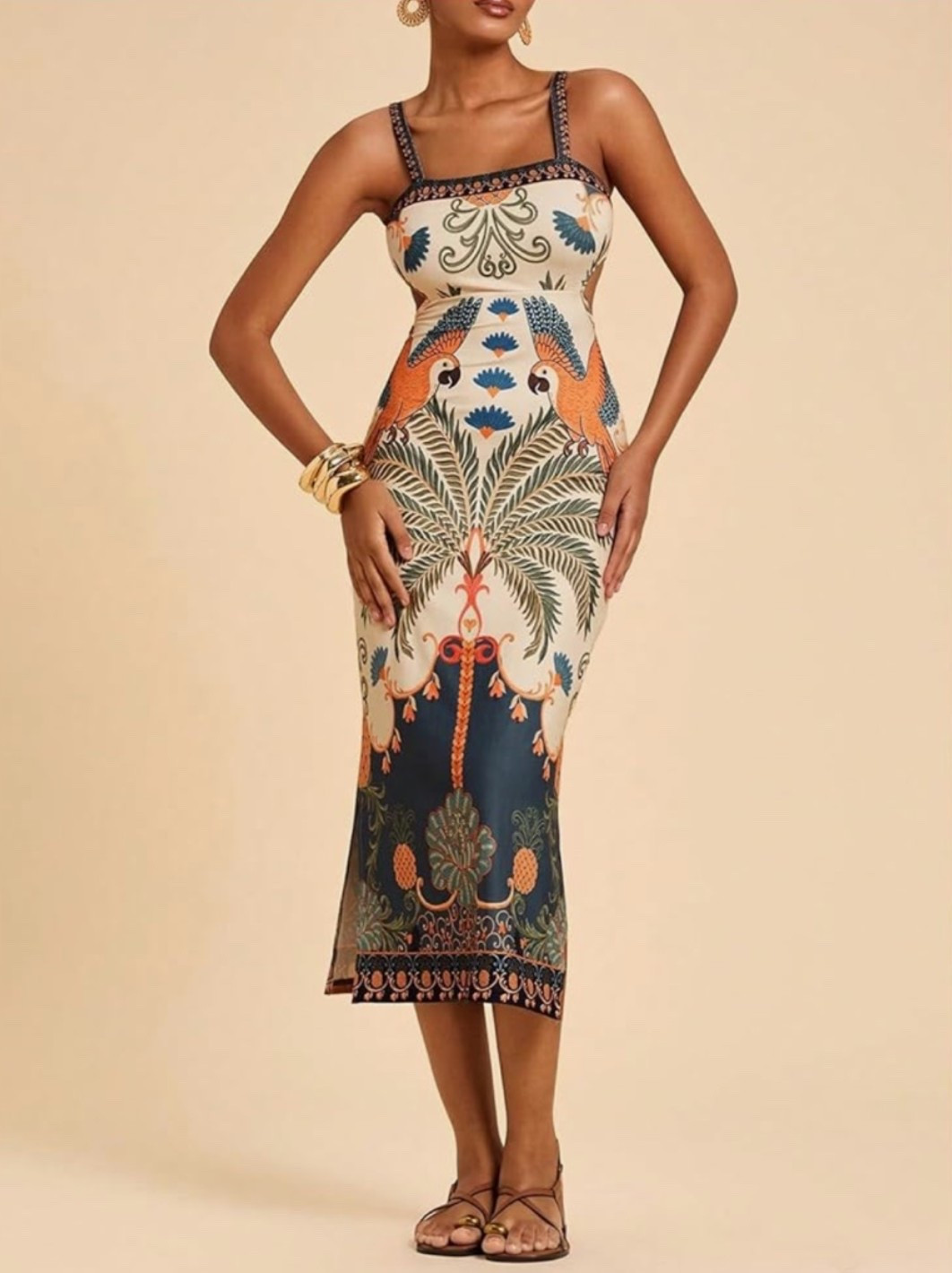 🌴✨ Farm Rio vibes without the Farm Rio price tag! This Amazon dress is giving tropical getaway, resort chic, and designer-inspired style on a budget. The vibrant print, flattering silhouette, and vacation-ready feel make it look so much more expensive than it is. Pair it with gold jewelry and sandals for the ultimate summer statement look. Linking this dress and more Farm Rio-inspired Amazon finds! ☀️🍍🌺

#LTKStyleTip #LTKTravel #LTKSummer #AmazonFashion #AmazonFinds #FarmRioInspired #ResortWear #VacationStyle #AffordableFashion #LTKUnder50