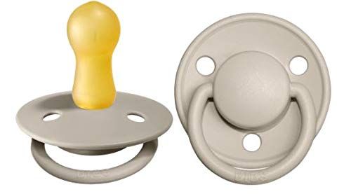 BIBS Pacifiers – De Lux | BPA-Free Natural Rubber Baby Pacifier | Made in Denmark | Sand 2-Pack... | Amazon (US)