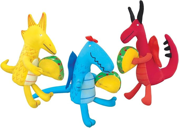 MerryMakers Dragons Love Tacos Mini Doll Set, Set of 3, 4.5 to 5.5-Inches Each | Amazon (US)