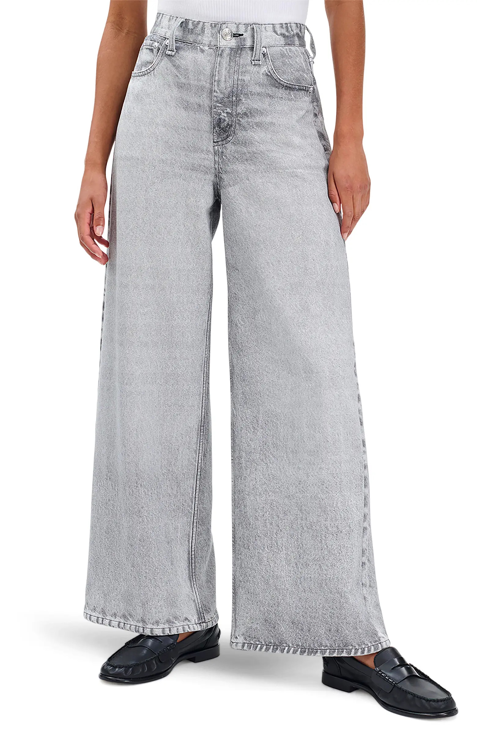Miramar Sofie High Waist Ankle Wide Leg Terry Sweatpant Jeans | Nordstrom