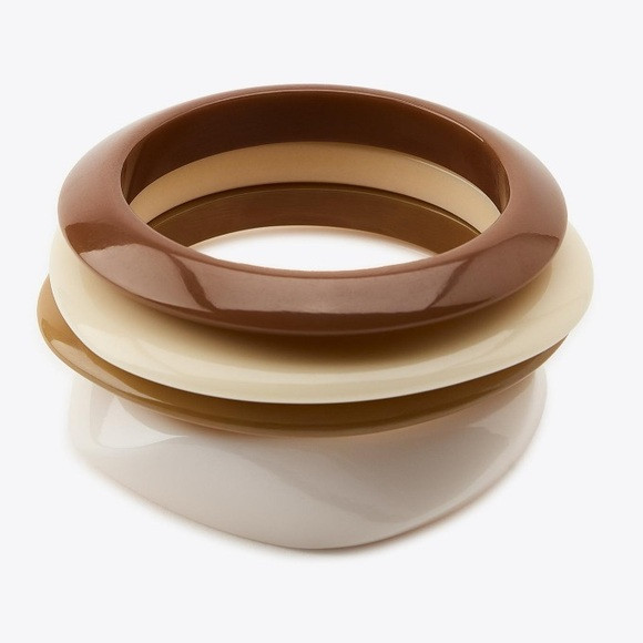 ZARA 4-PACK OF RESIN BRACELETS ECRU | 1070/200/712 | Poshmark