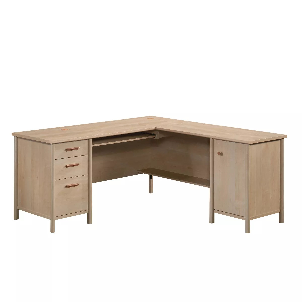 Whitaker Point L - Shape Desk Natural Maple - Sauder | Target