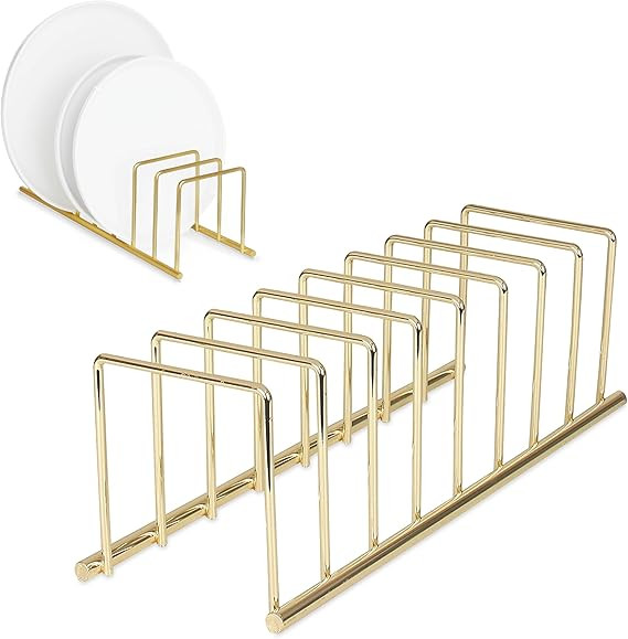 Spectrum Dish Drying Rack for Kitchen Counter, Euro Kitchen Organizer (Gold) - Space-Saving Dish ... | Amazon (US)