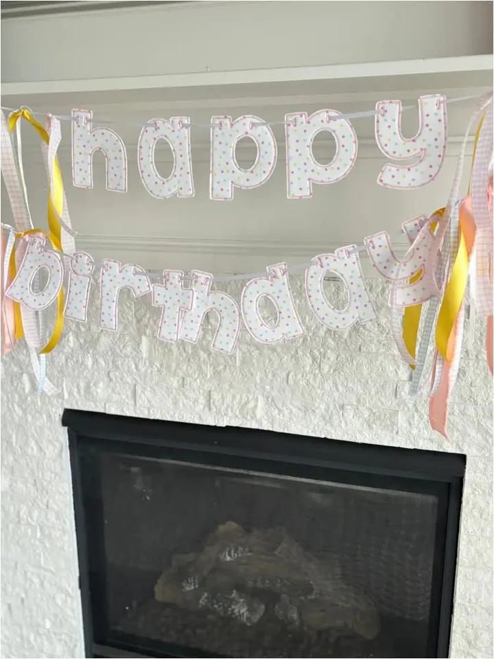 Happy Birthday Double Row Applique Banner | Hampton James Clothing