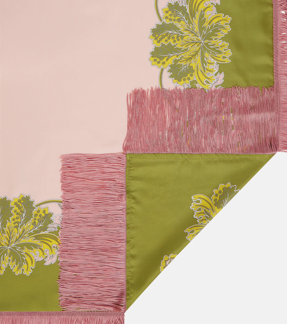 Fringed printed silk twill scarf | Mytheresa (US/CA)