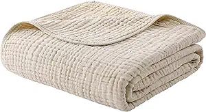 Yoofoss Muslin Blanket 100% Cotton Throw Summer Blanket Large 50" x 60" for Bed Couch 6-Layer Gau... | Amazon (US)