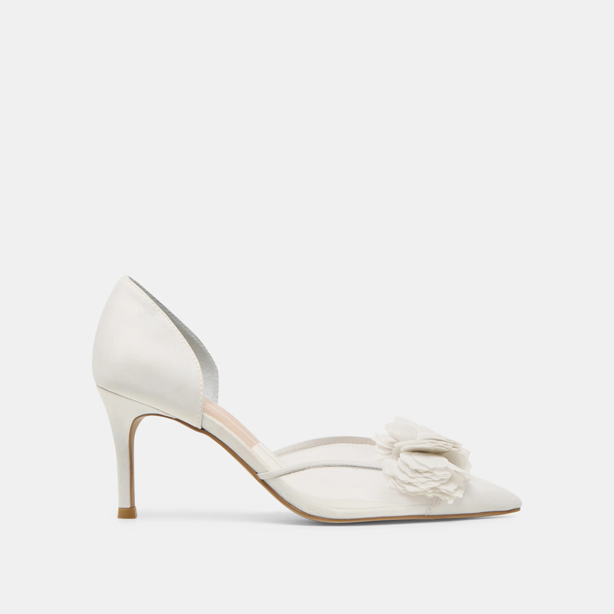 Evelin Heels White Mesh | DolceVita.com