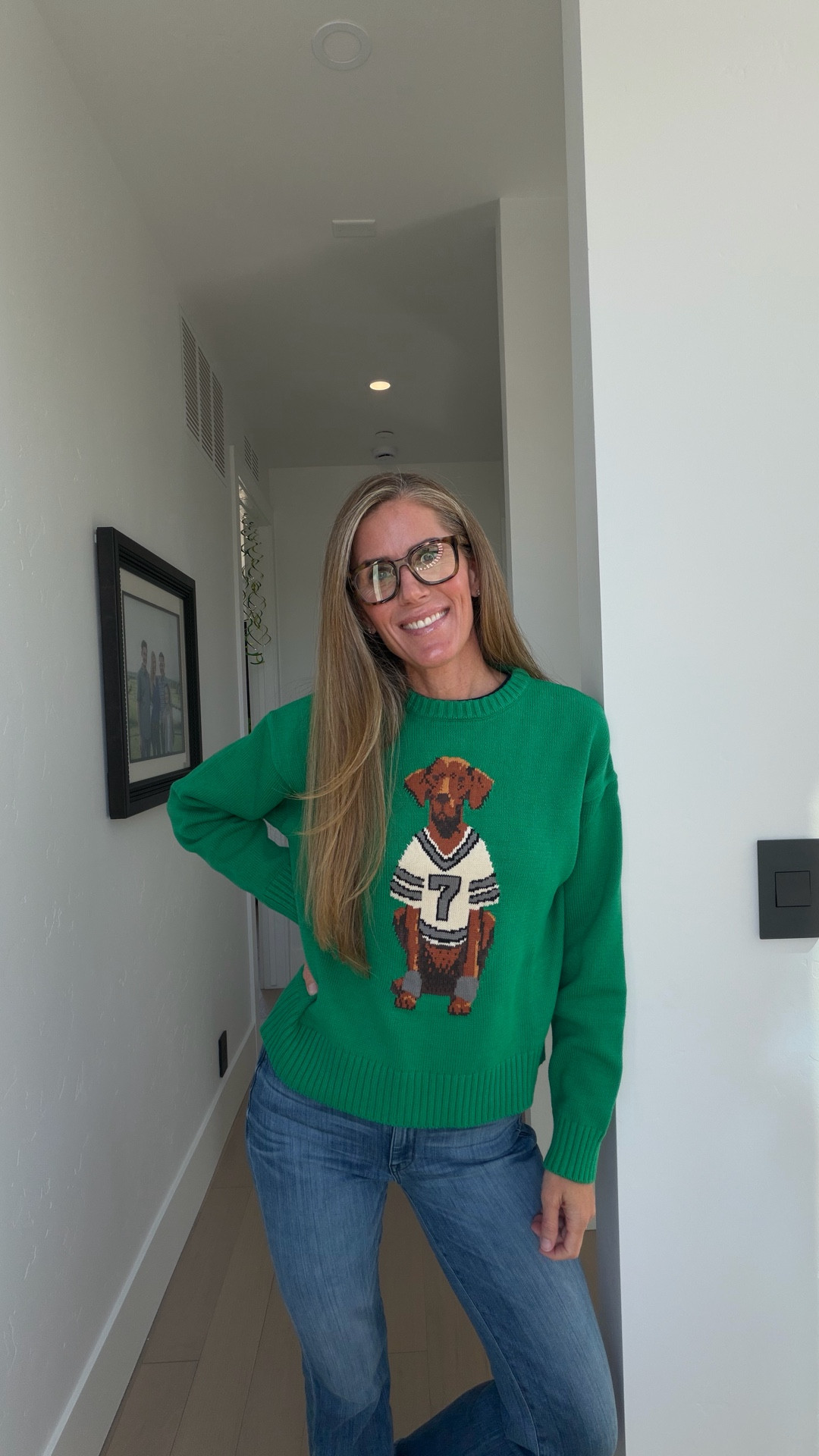 Stepping out of my neutral zone with this Porridge Jolene sweater. As a Warm Spring who secretly wants to be a Warm Fall, I’m trying to add more color to my wardrobe and the green makes my green eye pop. 

I’m all in on sweaters featuring dogs - wait until you see the cardigan I have coming in a few days. 

Comment LINK for details

#LTKOver40 #LTKSeasonal