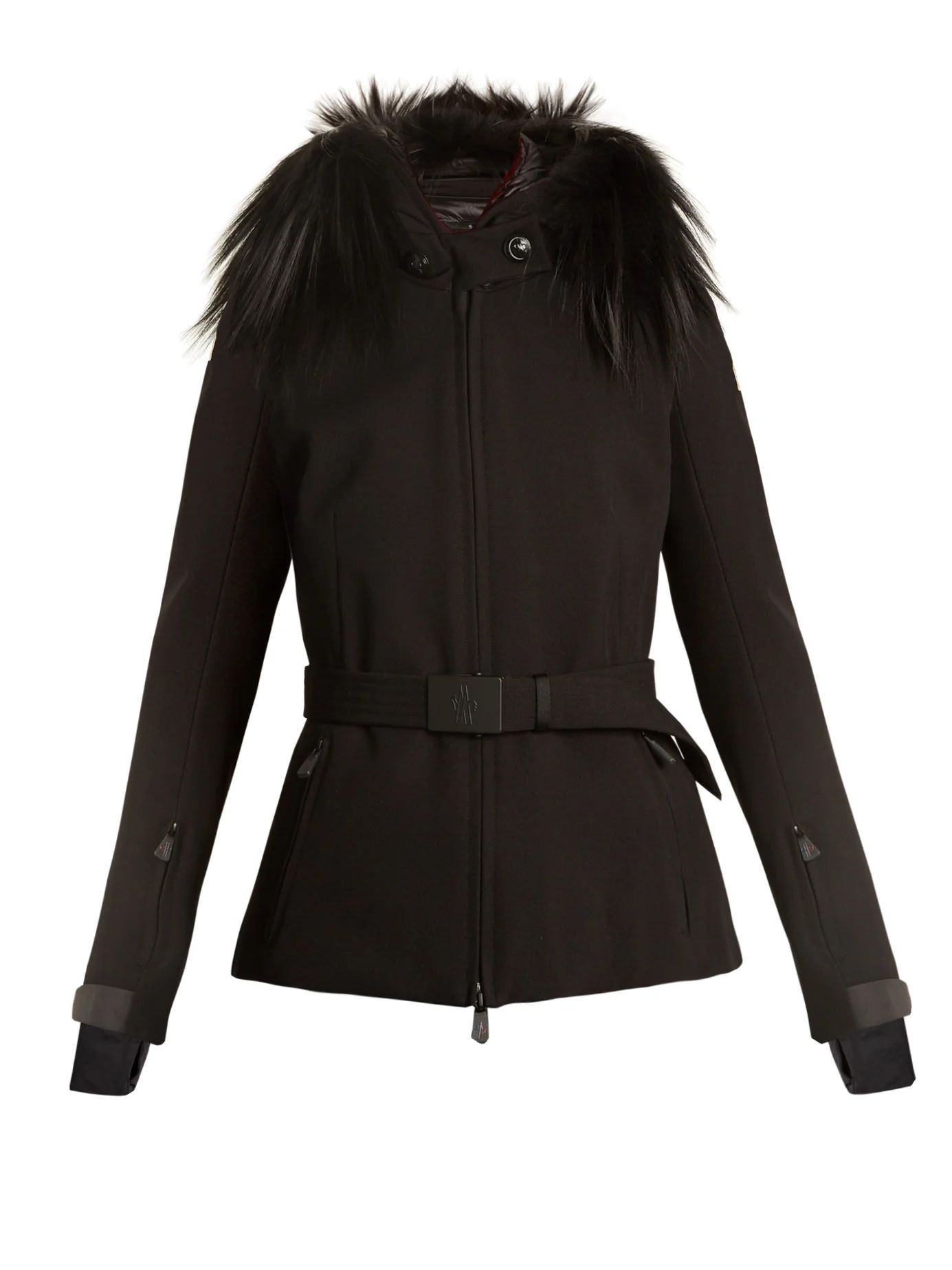 Fur-trim hooded twill-jacket | Matches (US)