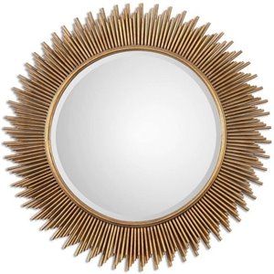 Uttermost Marlo Round Gold Mirror | Homesquare