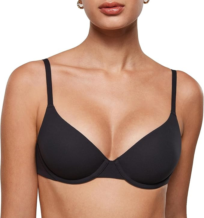 INLYRIC Women's Inbarely Plus Demi Bra - Balconette Unlined Underwire Plunge Bras No Padding Comf... | Amazon (US)