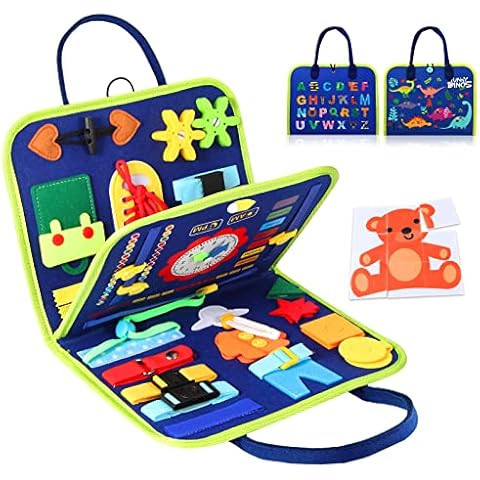 Busy Board Montessori Toy for Toddlers, Educational Learning Activity Sensory Board, Developing S... | Amazon (US)