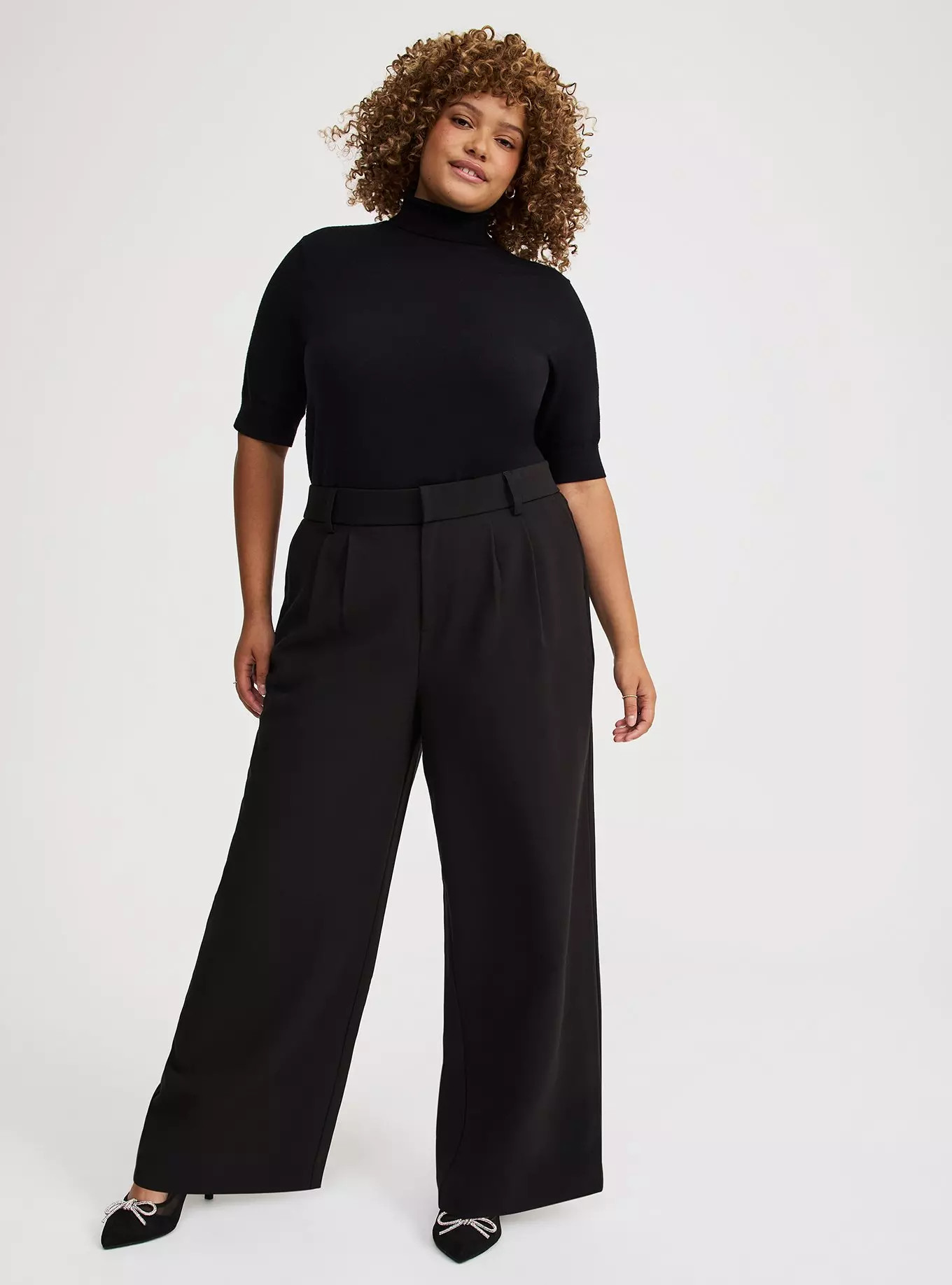Tailored Twill High-Rise Wide Leg Pant | Torrid (US & Canada)