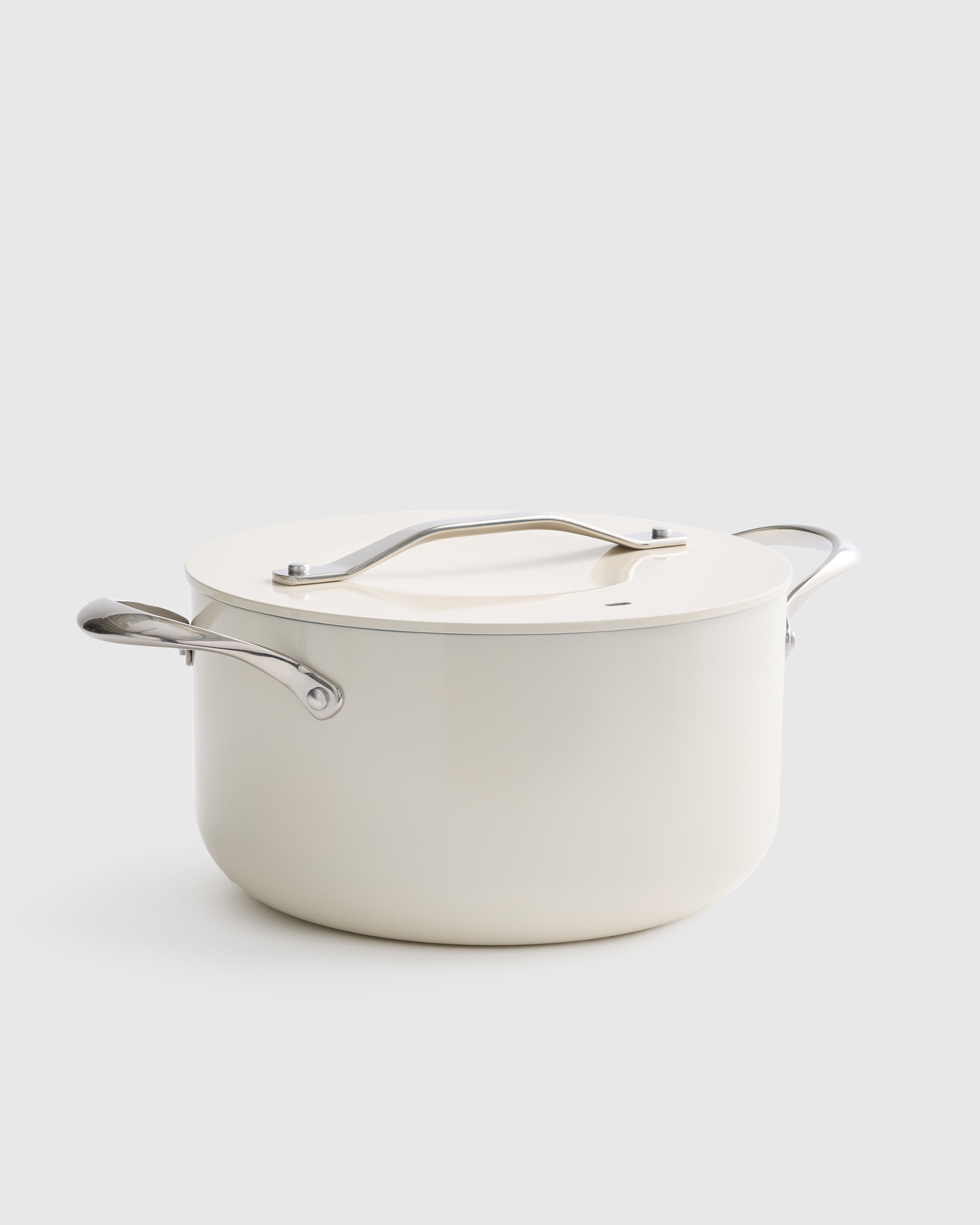 Quince | Ceramic Nonstick Soup Pot: 6QT in Ivory, Aluminum | Quince