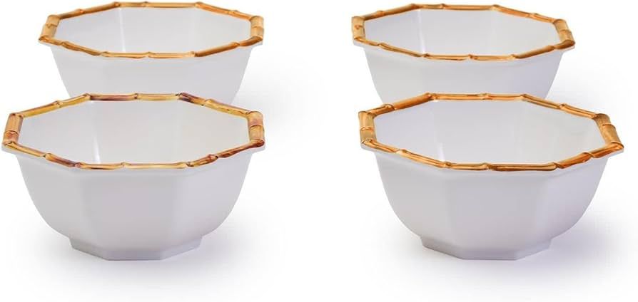 Two's Company Bamboo Touch Set Of 4 Octagonal Multipurpose Individual Bowls | Amazon (US)