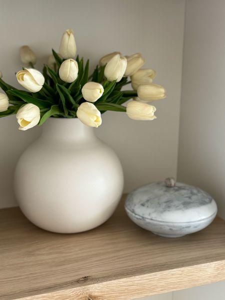 Shop the look

Affordable tulips -budget friendly spring stems-small white vase-marble catchall- McGee and Co-shelf styling-Spring decor 

#LTKSeasonal #LTKhome #LTKstyletip