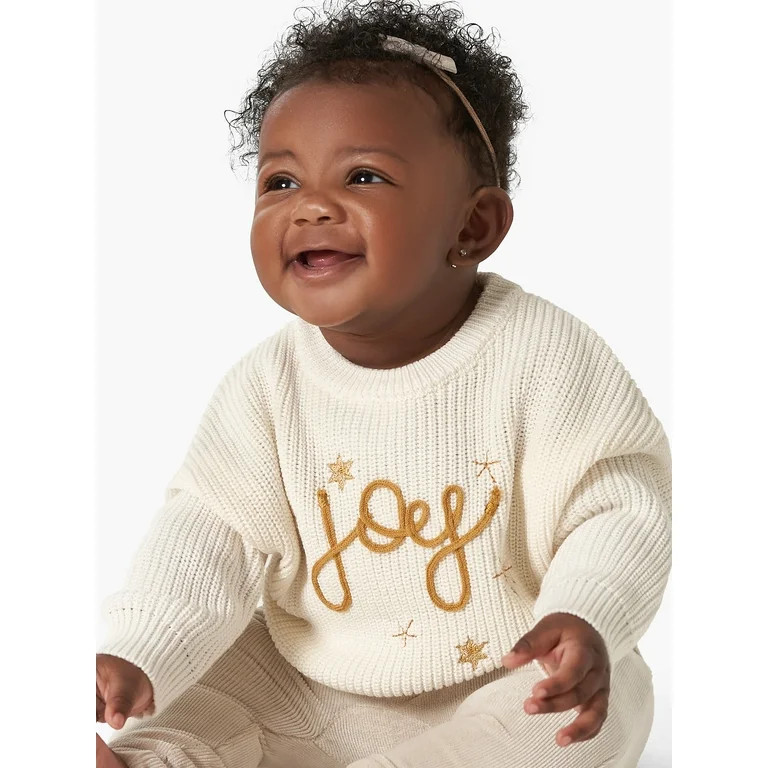 Modern Moments By Gerber Baby Girl Matching Sister Sweater, Sizes 0/3M-18M | Walmart (US)