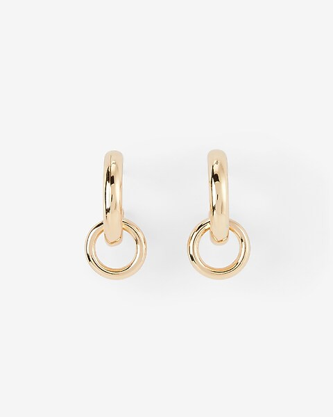 Interlocking Hoop Earrings | Express