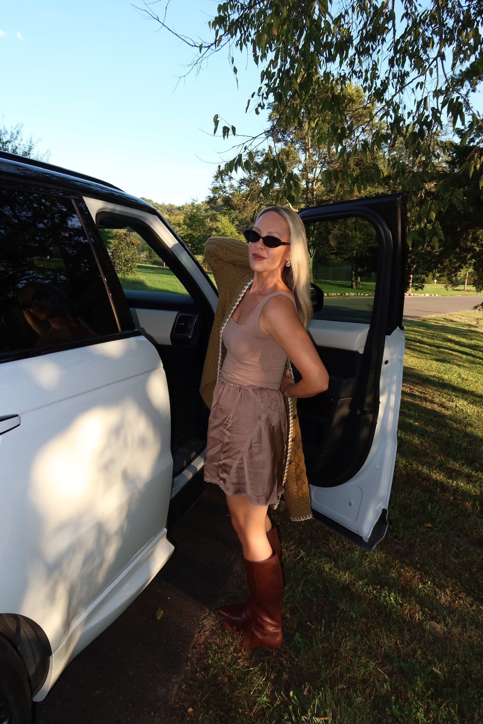 Fall Outfit Idea to Save | Cardigan, satin skirt & tall boots 👢 

fall outfit ideas, fall outfits, early fall outfits, September outfit ideas, what to wear in September, transitional fall outfit, warm weather fall outfits, fall fashion inspiration, brown fall outfit, neutral fall outfit, cardigan outfit, chunky cardigan outfit, satin shorts outfit, lace trim shorts outfit, tall boots outfit, brown boots outfit, fall outfits with boots, cardigan and boots outfit, casual fall outfit, cute fall outfits, fall date night outfit, Nashville fall outfit, fall winery outfit, autumn outfit inspiration, fall weekend outfit, fall color palette, summer to fall outfits, fall outfit

#LTKootd #LTKgrwm #LTKSeasonal