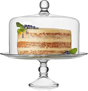 Libbey Selene Glass Cake Stand with Dome | Amazon (US)