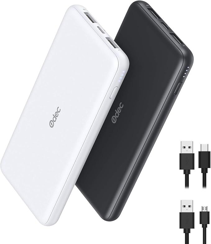 Portable Charger 2-Pack 10000mAh Power Bank High Capacity Power Bank Ultra Slim External Phone Ba... | Amazon (US)
