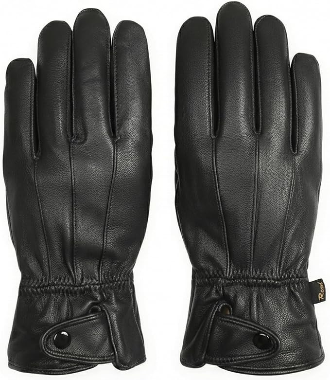 REED Men's Genuine Leather Warm Lined Driving Gloves - Touchscreen Texting Compatible | Amazon (US)