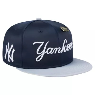 New Era Men's MLB Navy/Gray New York Yankees Satin 59FIFTY Fitted Hat | Belk