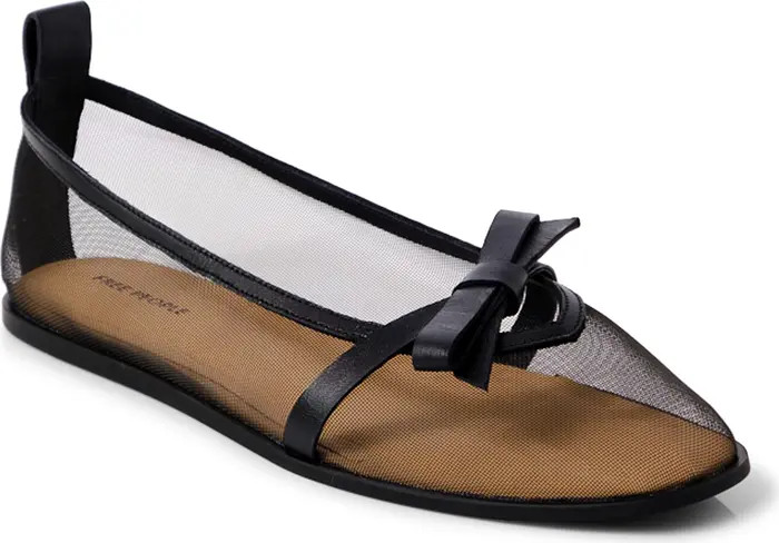 Free People Mania Mesh Bow Flat (Women) | Nordstrom | Nordstrom