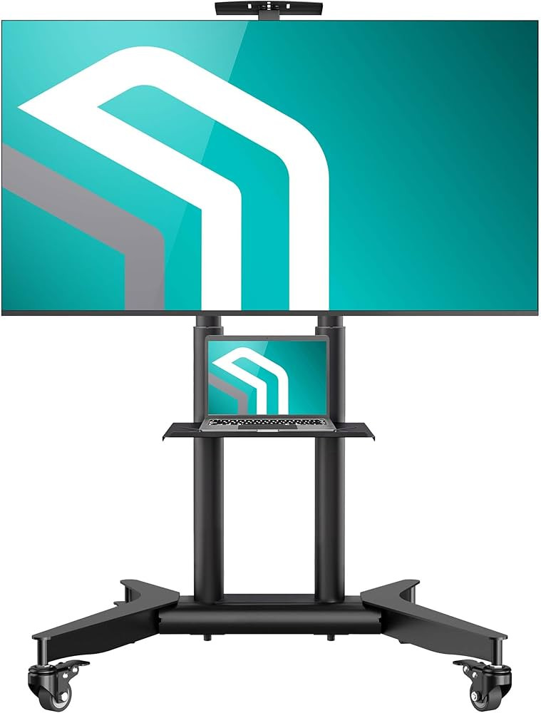 ONKRON Mobile TV Stand on Wheels for 32-75 Inch Screen, max Load 132 lbs, Height Adjustable TV Po... | Amazon (US)