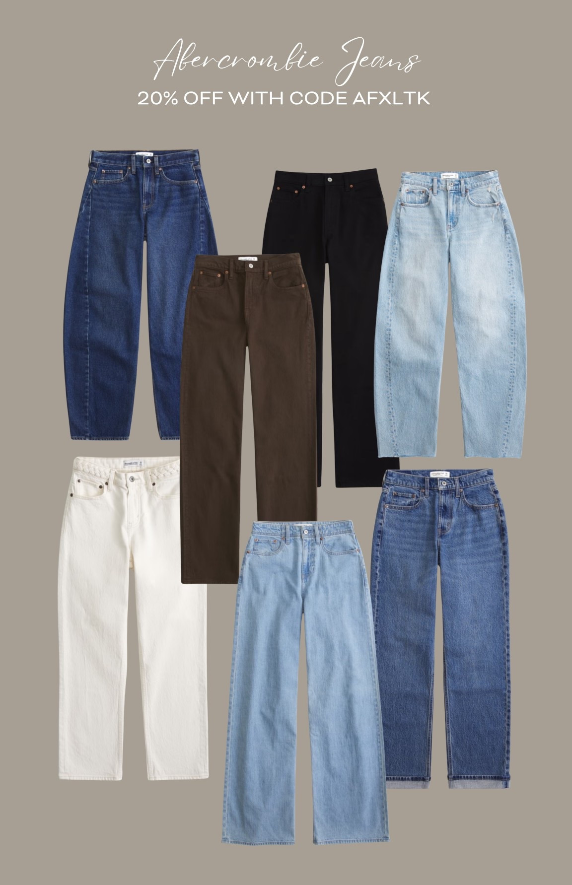 Abercrombie Jeans 👖 get 20% off everything with code AFXLTK 🙌


#LTKspring