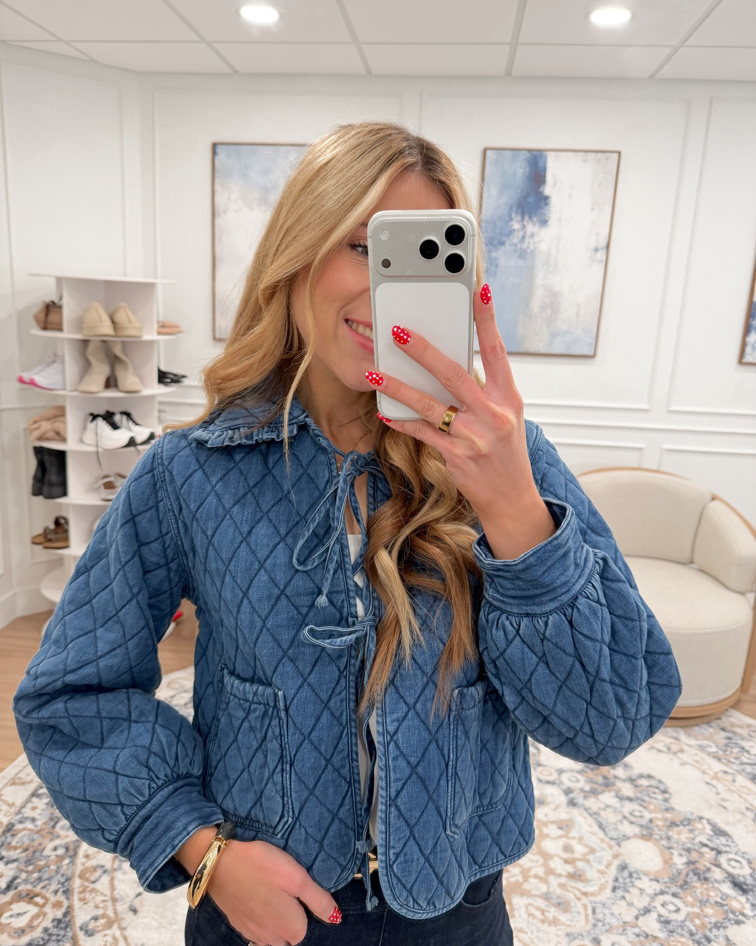 Same jacket, different color — and I honestly can’t pick a favorite. This quilted style is soft, lightweight, and such an easy throw-on piece. The denim blue gives it a casual feel that works with jeans, leggings, or joggers. Wearing a small!

#LTKSeasonal #LTKFindsUnder100 #LTKTall