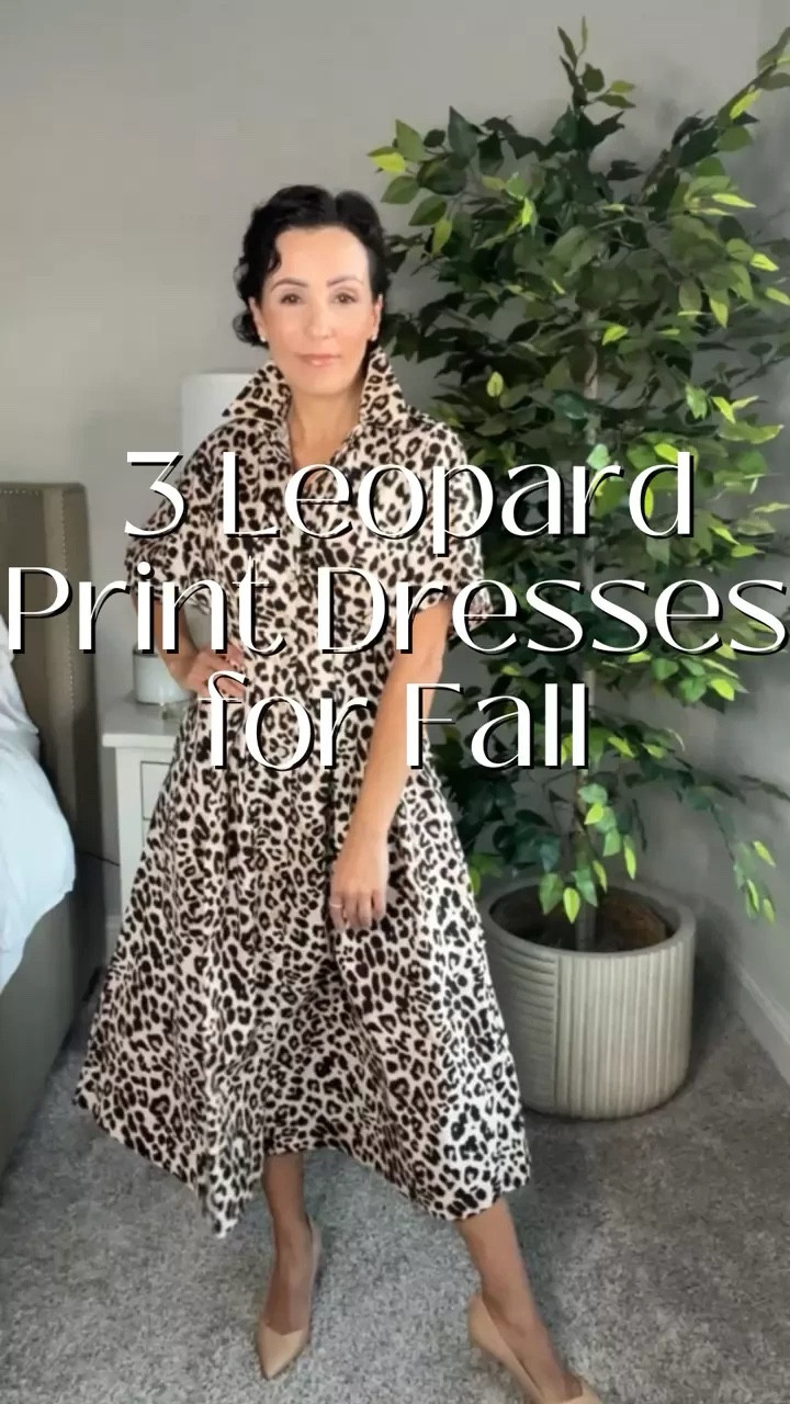 Leopard print is a must for fall, and these 3 dresses are at the top of my list! 

1️⃣ Alice + Olivia: Obsessed with the rouging on this one—so comfortable and flattering! Plus, you can style it with a blazer for work or dress it down for weekends.
 2️⃣ Anthropologie: This dress has it all—cap sleeves, a plunging V-neck, and that zip-front detail that makes it pop. It’s elegant and edgy, all in one.
 3️⃣ Anthropologie: Classic meets modern with a chic collar, exaggerated short sleeves, and waist-defining pleats that give it a tailored, timeless look.

Which one’s your favorite?