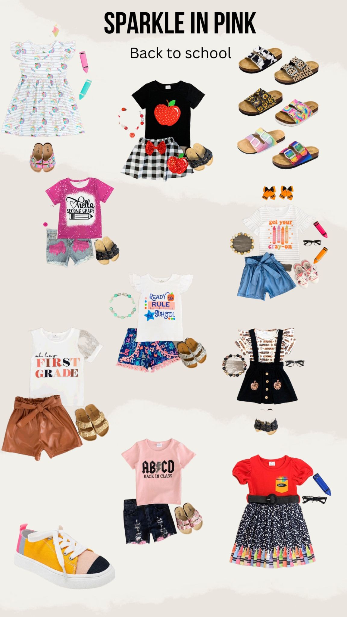 Sparkle in pink always has the cutest girls clothes and their very affordable! Back to school outfit inspo! 

#LTKkids #LTKstyletip #LTKunder50