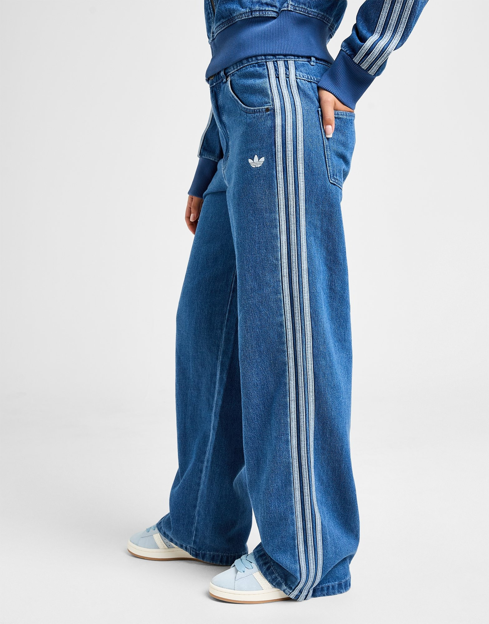 Blue adidas Originals Denim Firebird Track Pants - JD Sports Ireland | JD Sports (IE)