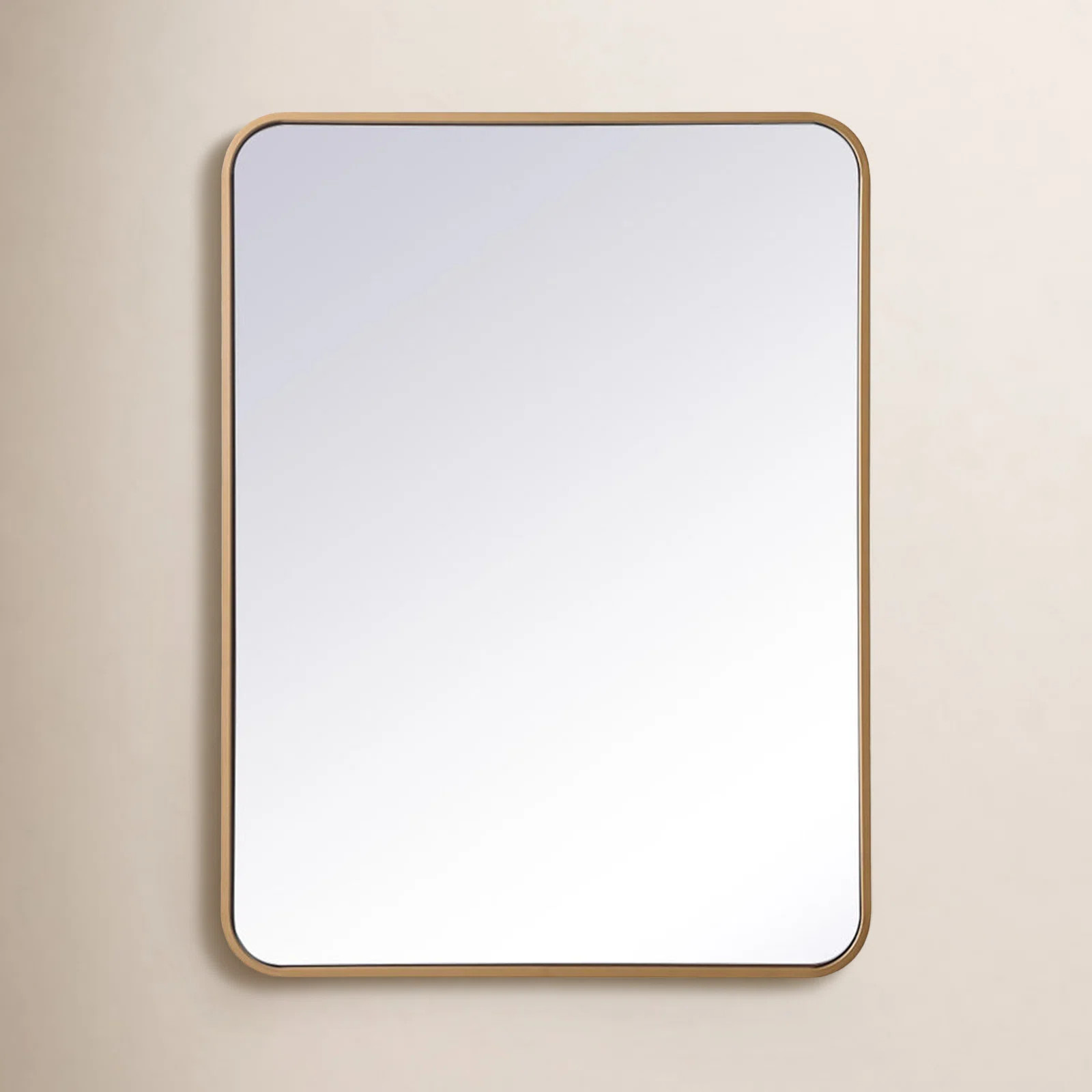 Sabine Metal Rounded Rectangle Wall Mirror | Birch Lane
