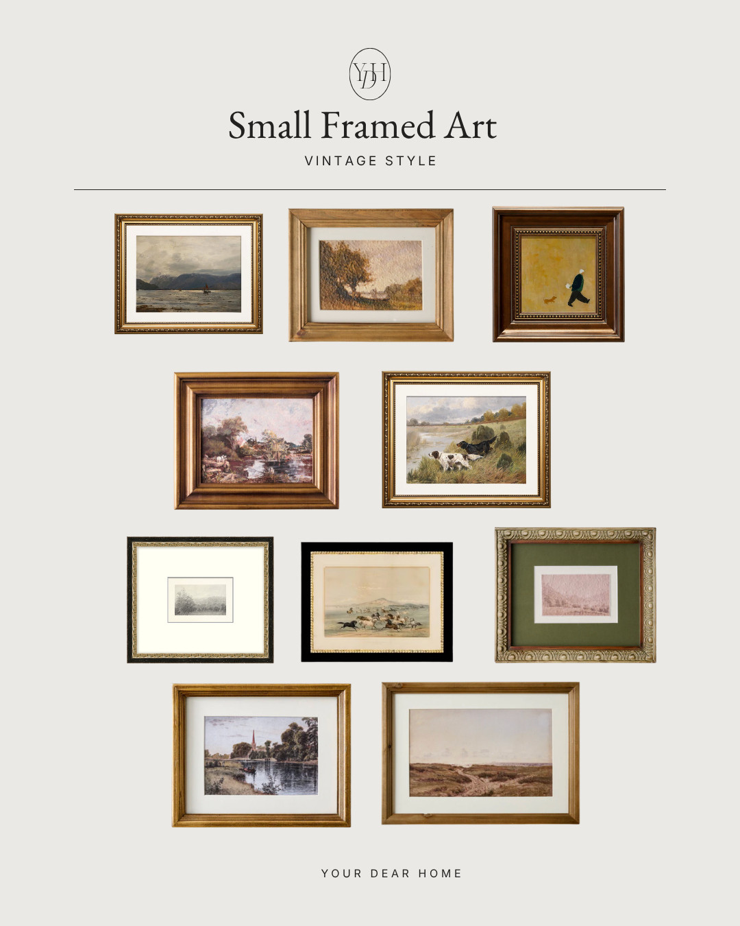 Small framed art is one of the easiest ways to make shelves feel collected and personal. I love mixing vintage-style frames with books and sculptural decor for extra character. 

 #LTKHome