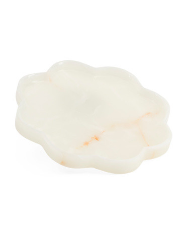 Solid Onyx Scalloped Tray | TJ Maxx