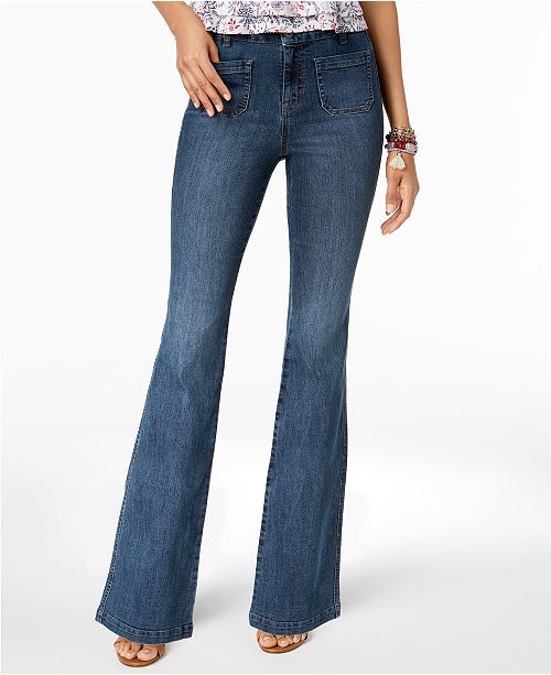 Patch-Pocket Flared Jeans, Created for Macy's | Macys (US)