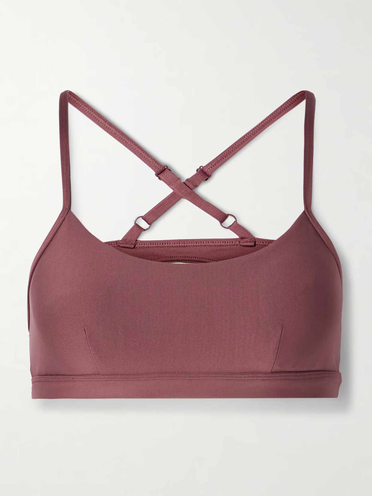 Alo Yoga - Intrigue Cutout Airlift Sports Bra - Purple | NET-A-PORTER (US)
