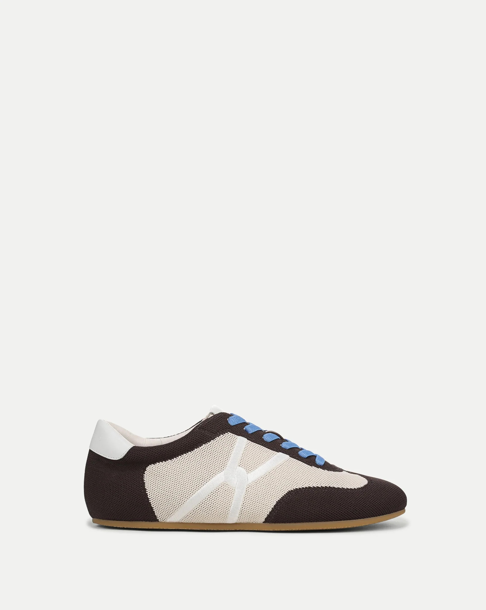 Riviera Knit Sneaker in Espresso Brown/Ecru | Veronica Beard | Veronica Beard
