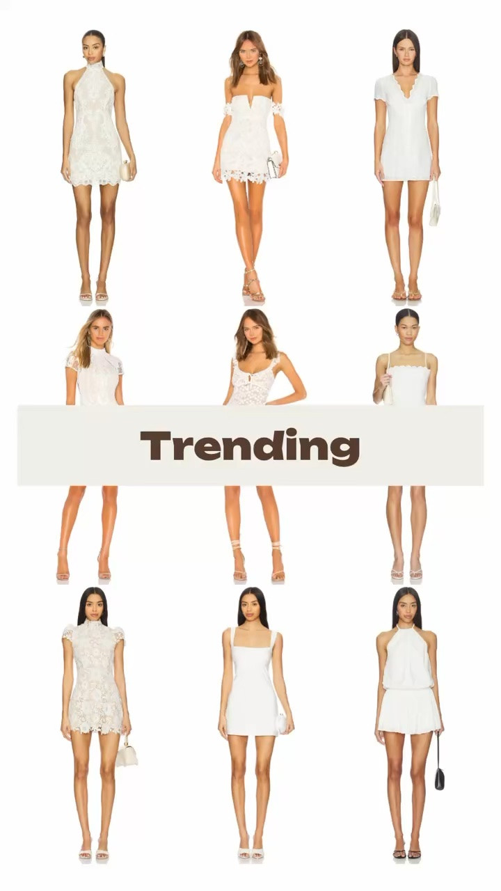 Trending white mini dresses at Revolve. 

Bachelorette party outfits, bachelorette accessories, vacation packing, resort wear 2026, beach vacation, resort wear, summer clothing, white clothing, destination wedding, beach wedding, honeymoon packing.

#LTKWedding #LTKTravel #LTKSeasonal