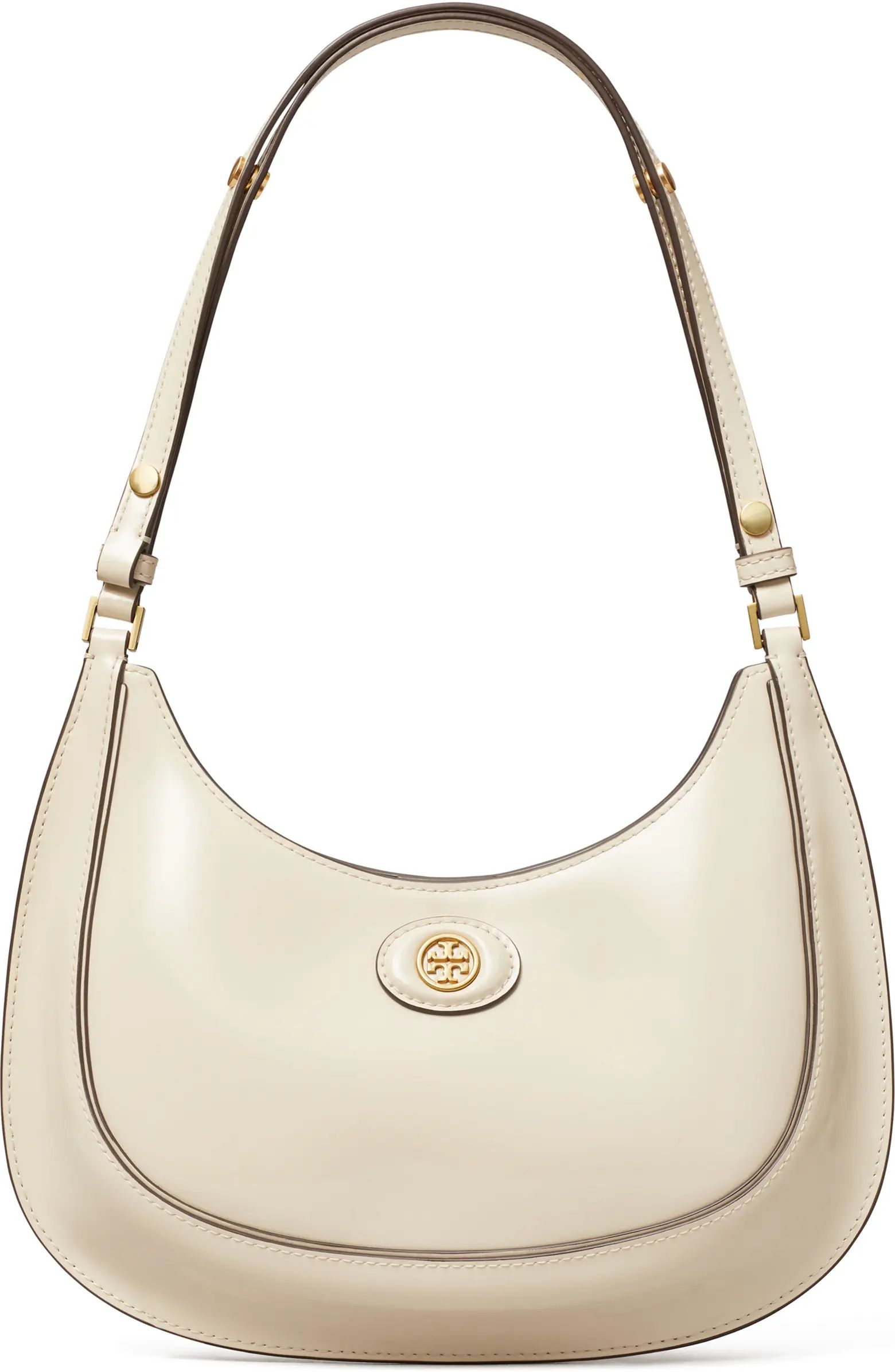 Tory Burch Robinson Spazzolato Crescent Leather Shoulder Bag | Nordstrom | Nordstrom