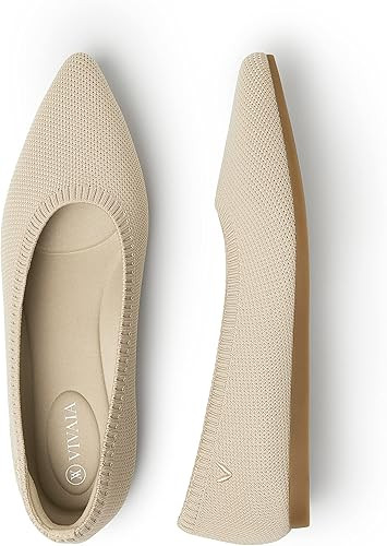 VIVAIA Aria 5° Women's Flats Slip on Pointed-Toe Flats Shoes with Arch Support Counter Padding W... | Amazon (US)