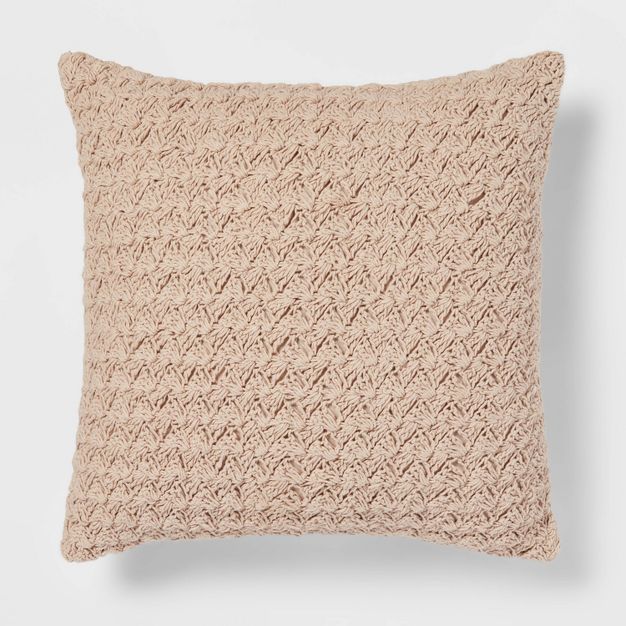Crochet Square Throw Pillow - Threshold™ | Target