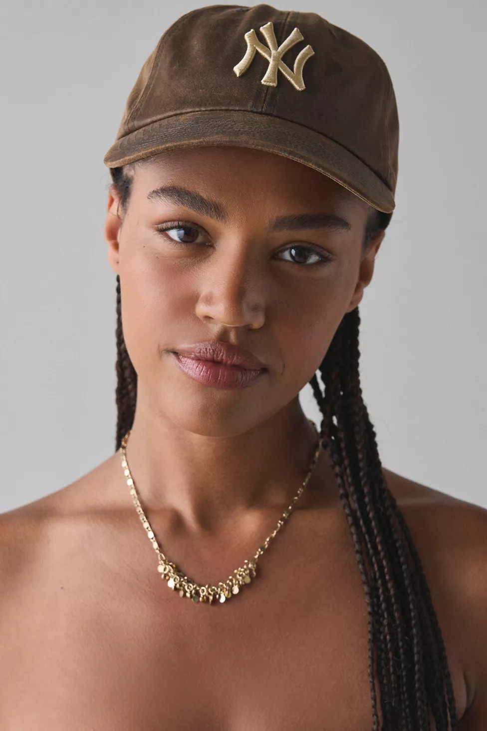 Mitchell & Ness MLB New York Yankees Faux Leather Dad Hat | Urban Outfitters (US and RoW)