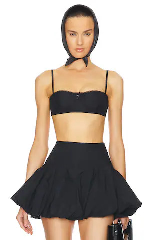 Helsa Poplin Bra in Black from Revolve.com | Revolve Clothing (Global)