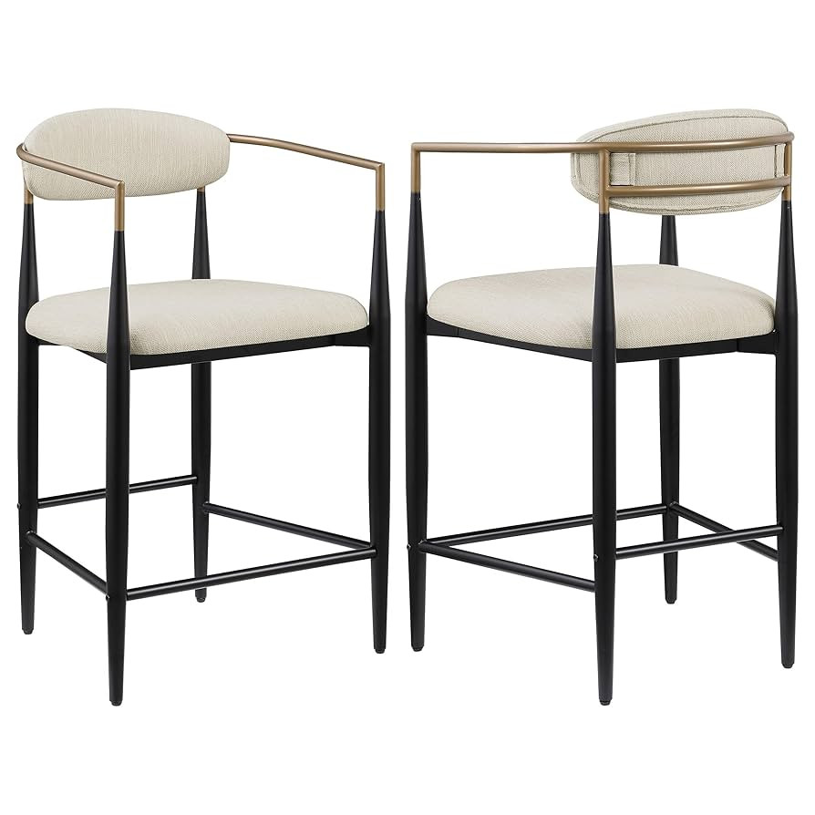 Coaster Home Furnishings - Tina - Fabric Upholstered Counter Height Chairs (Set of 2) - Open Back... | Amazon (US)