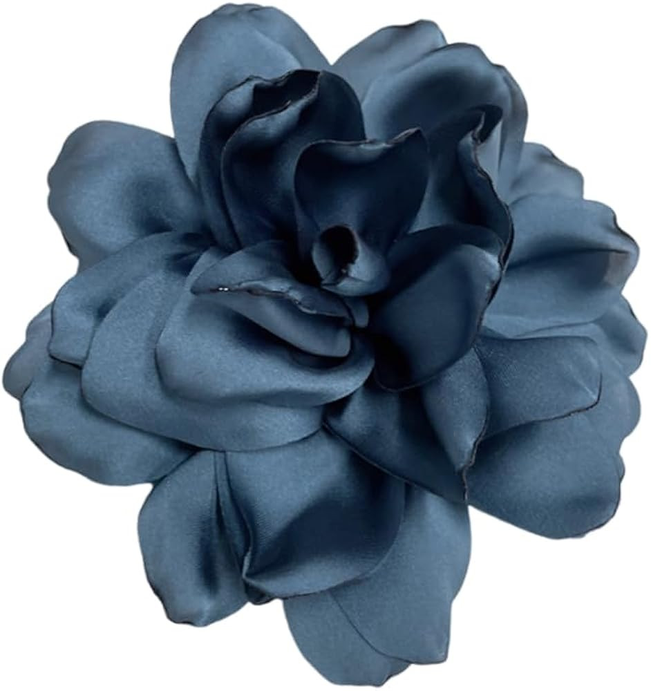 Dainty Thin Satin Rose Flower Large Brooch Lapel Pins Delicate Elegant Handmade Big Fabric Camell... | Amazon (US)
