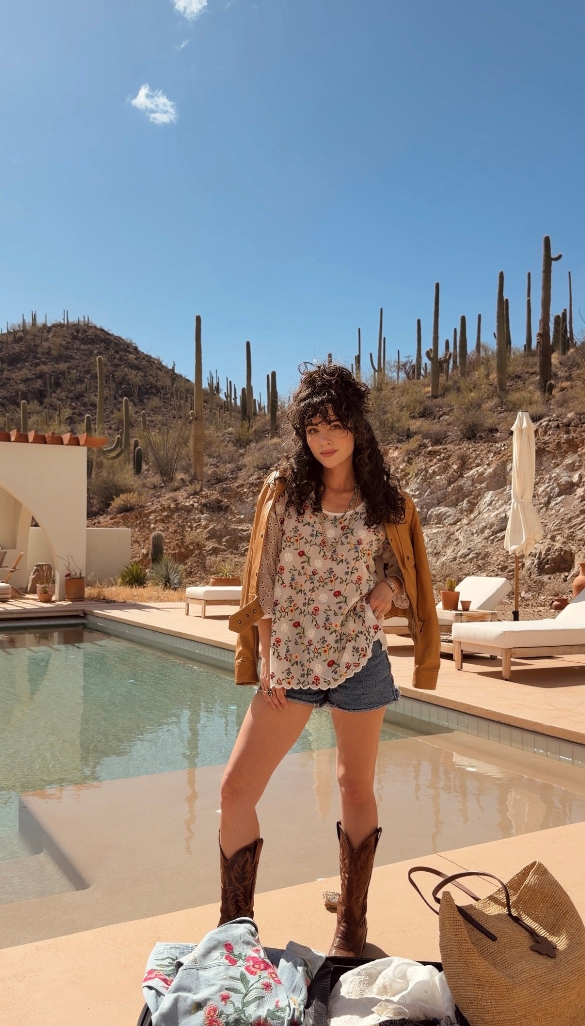 Love the floral and lace detail on this top! 

Stagecoach outfits, festival season, boho western 

#LTKSeasonal #LTKFestival #LTKgrwm