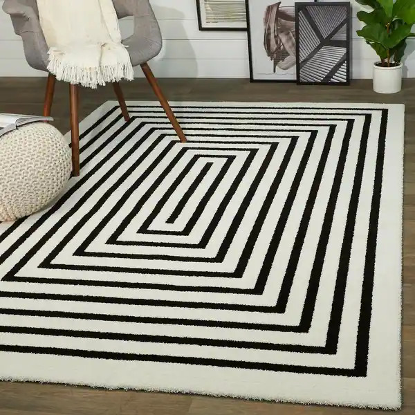 Burgess Contemporary Area Rug - Overstock - 32193935 | Bed Bath & Beyond